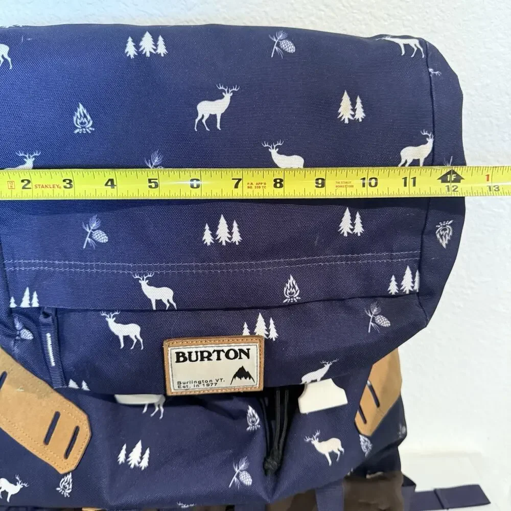 Burton Hiking Backpack Adjustable Straps Animal Print Buckle Closure Rucksack